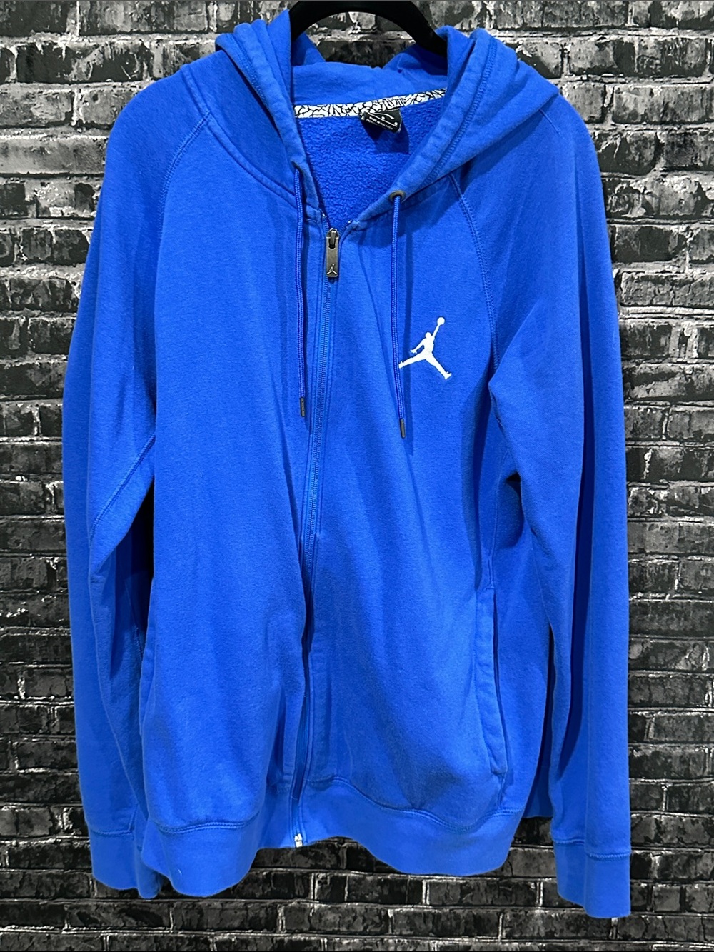 Jordan Royal Blue Full-Zip Hoodie with White Jumpman